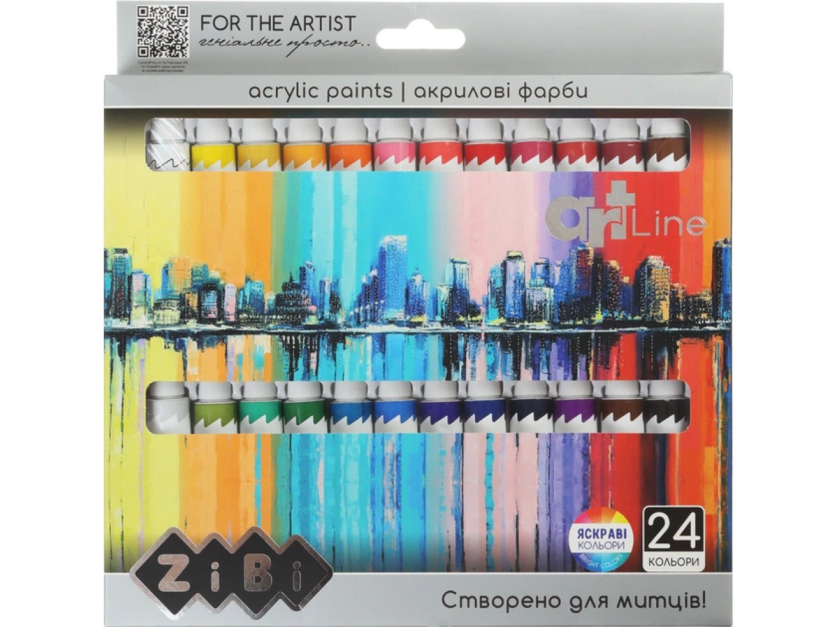 Набір акрилових фарб ZiBi Art Line