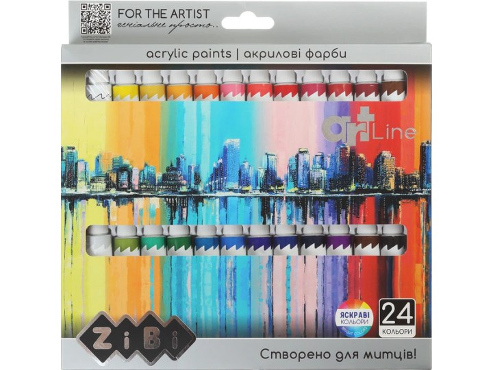 Набір акрилових фарб ZiBi Art Line