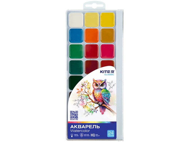 Фарби акварельні Kite Classic 24 ко