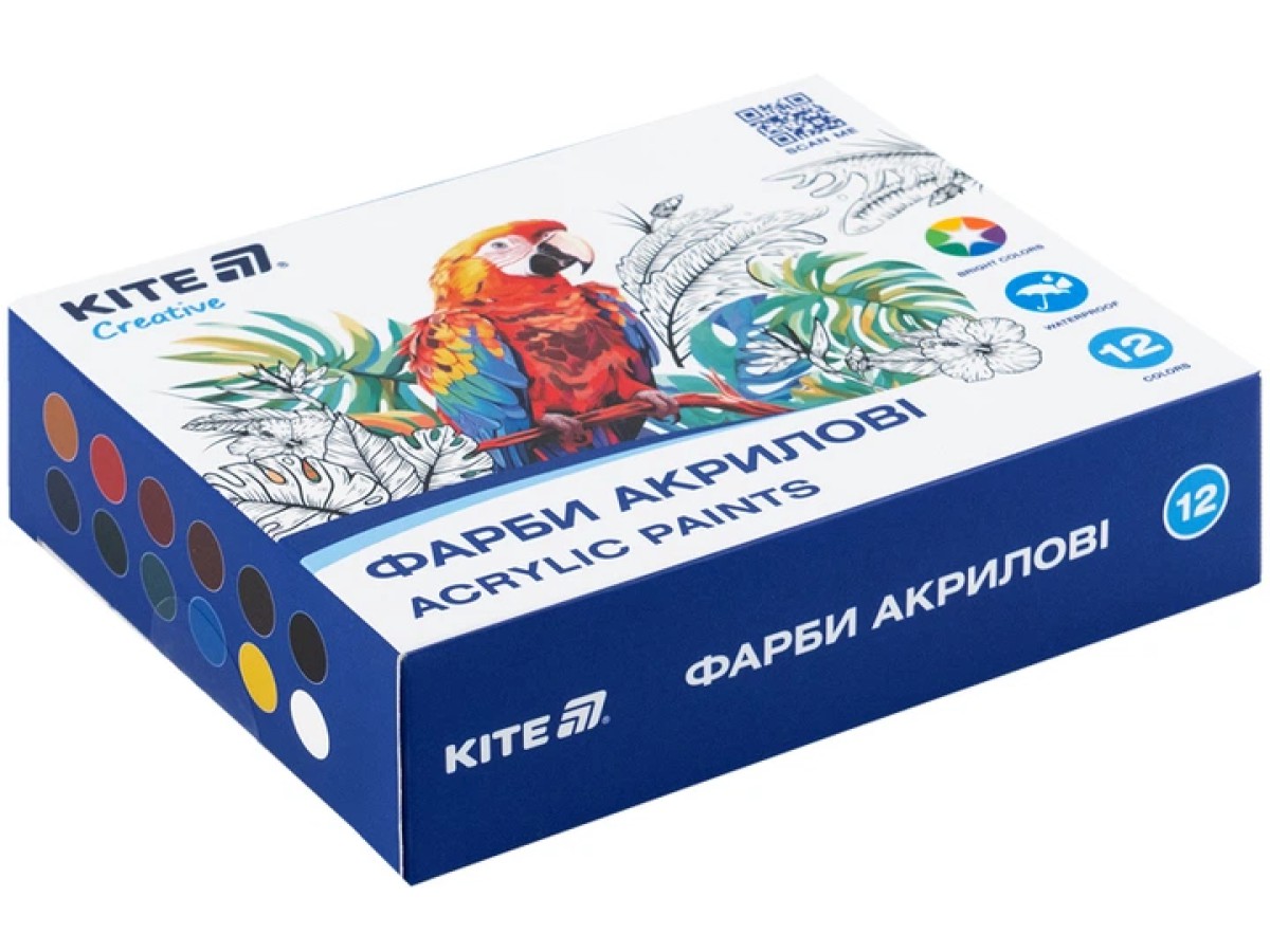 Набір акрилових фарб Kite Creative