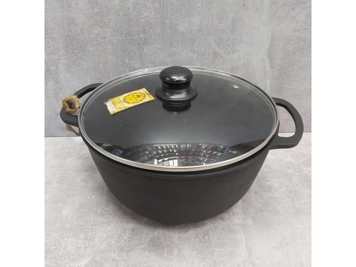 Каструля чавунна (казан) 6,0 л зі с