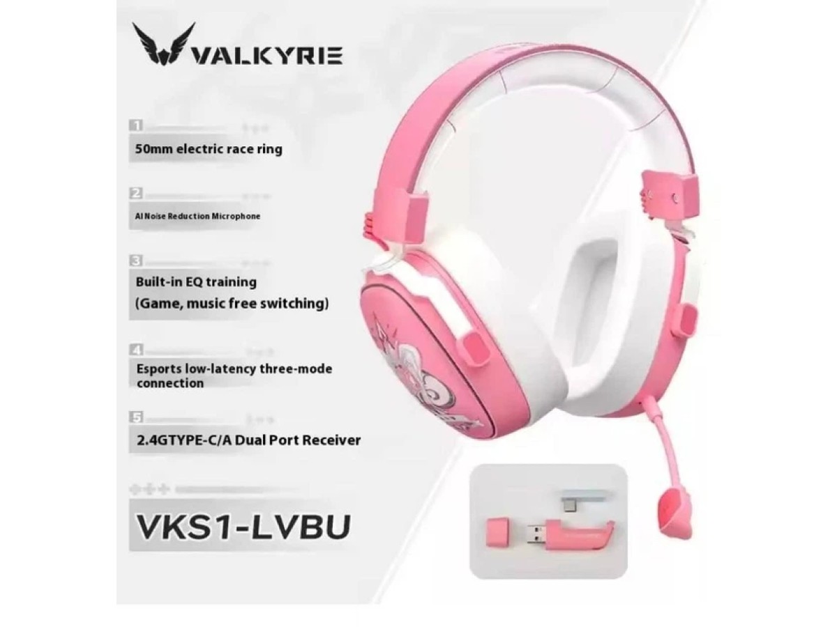 Навушники VALKYRIE VK S1 Pink Бездр