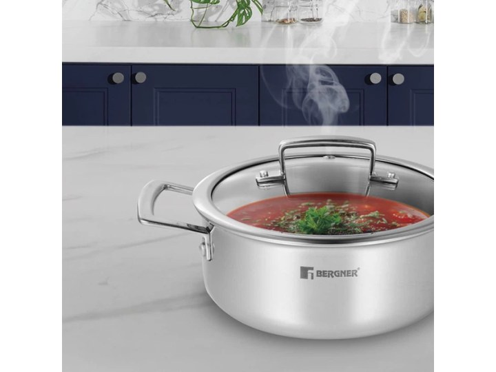 Каструля з кришкою Bergner Steelblu