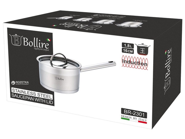 Ківш Bollire з кришкою 1.8 л (BR-23